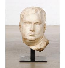 Roman marble bust of Emperor Vitellius after the Grimani Vitellius, with an overall height of 19 inches (est.  $15,000-$20,000).