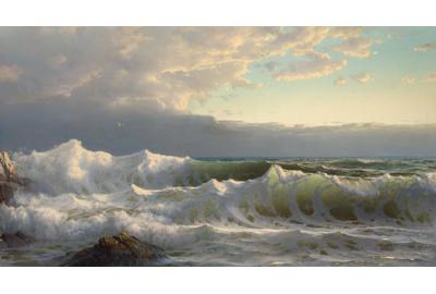 William Trost Richards (1833-1905), Stormy Seas with Whitecaps, 1904.  Est.  $100,000-150,000