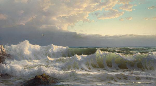 William Trost Richards (1833-1905), Stormy Seas with Whitecaps, 1904.  Est.  $100,000-150,000