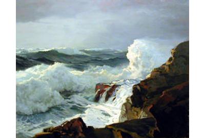 Frederick Judd Waugh, Breaking Surf, Oil on canvas, 25 x 30 in., New Britain Museum of American Art