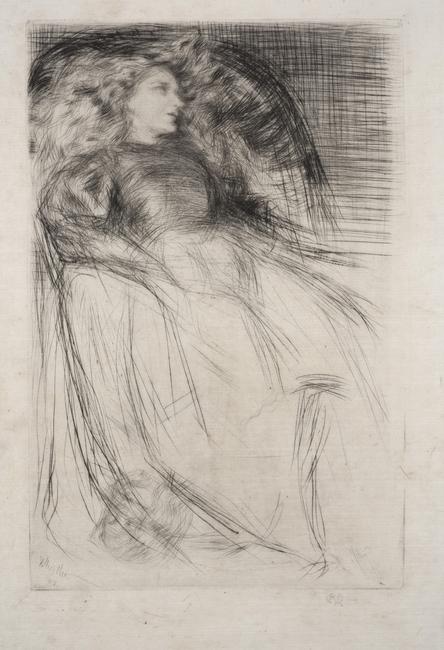 James McNeill Whistler (1834 – 1903) Weary, 1863.  Drypoint and roulette.