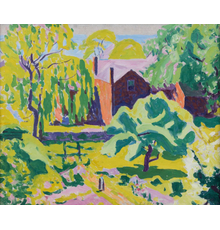 "Red House, Provincetown" by E.  Ambrose Webster is the anticipated top lot at Eldred's Paintings Auction on January 28.