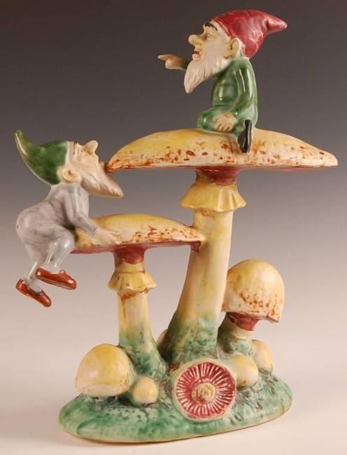 This Weller Gnomes and Toadstools garden ornament is expected to bring $3,000-$5,000.