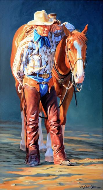 "Life Partners" by Nancy Davidson, is one of the Western art pieces on display.