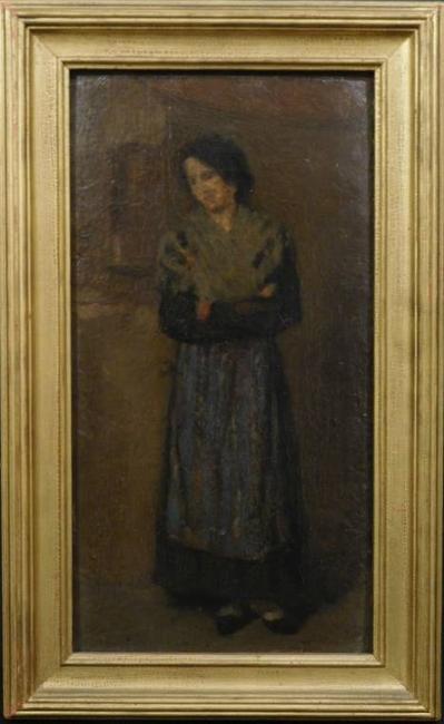 Rare oil on board painting by James McNeill Whistler (American, 1834-1903), titled Peasant Woman, done during Whistler’s time spent in Venice, circa 1880 (est.  $200,000-$300,000).