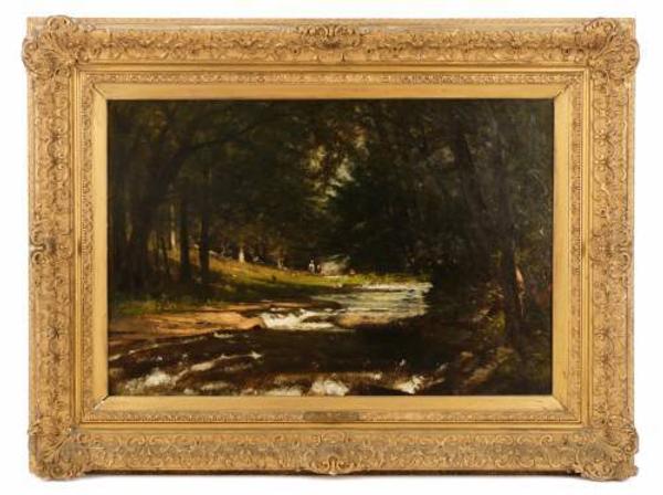 This classic Hudson River School oil painting by Worthington Whittredge (Am., 1810-1920) is expected to sell for $40,000-$60,000 on Jan.  14-16, 2017 in Atlanta.