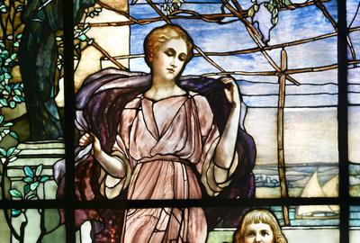 Louis Comfort Tiffany's iconic windows were so detailed they were often referred to as "paintings in glass"