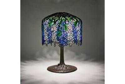 Tiffany Studios Wisteria Table Lamp Height: 27 inches Diameter: 18 inches American, circa 1906 Signed 