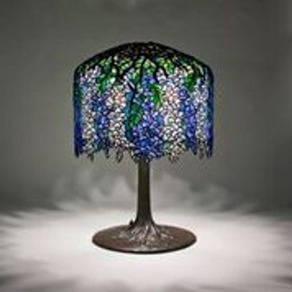 Tiffany Studios Wisteria Table Lamp Height: 27 inches Diameter: 18 inches American, circa 1906 Signed 