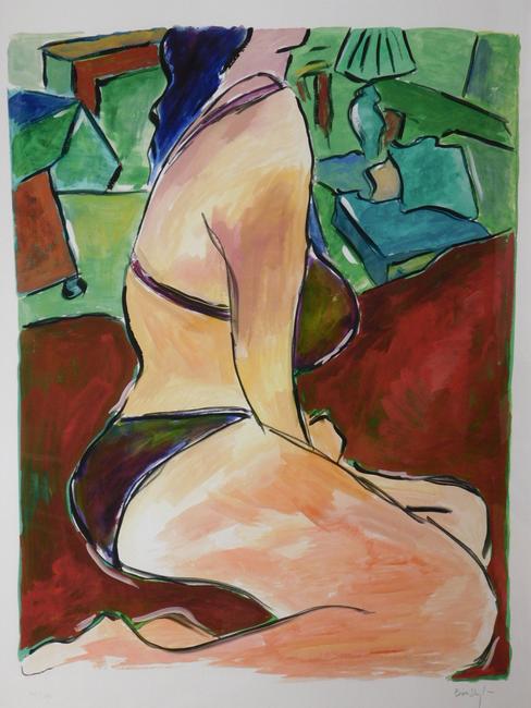 Limited edition giclee print titled Woman on a Bed, signed and numbered by Bob Dylan, from the singer-songwriter's Drawn Blank Series, nicely framed (est.  $2,000-$3,000).