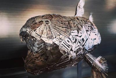 Yoshiki Uchida, Coelacanth, Metal, 59'' x 80'' x 33.5''