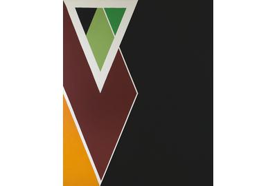 Larry Zox.  Esso Lexington(Diamond Drill), 1968.  Acrylic and epoxy on canvas.  79 x 63 3/4 inches