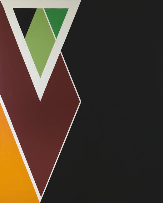 Larry Zox.  Esso Lexington (Diamond Drill), 1968.  Acrylic, epoxy on canvas.  79 x 63 3/4 inches