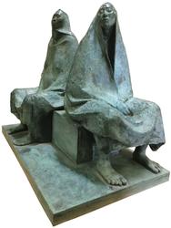 Francisco Zúñiga, "Madre e Hija Sentada", 1975, bronze, 47 ¼ x 55 ¼ x 33 ¾ inches