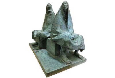 Francisco Zúñiga, "Madre e Hija Sentada", 1975, bronze, 47 ¼ x 55 ¼ x 33 ¾ inches