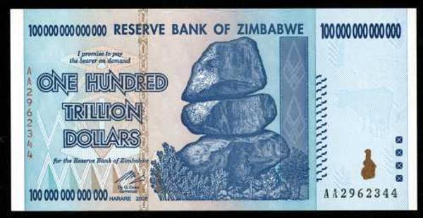 This Zimbabwe banknote for a staggering $100 trillion will be exhibited at the IPMS Show, June 13-14 in Memphis, Tenn.