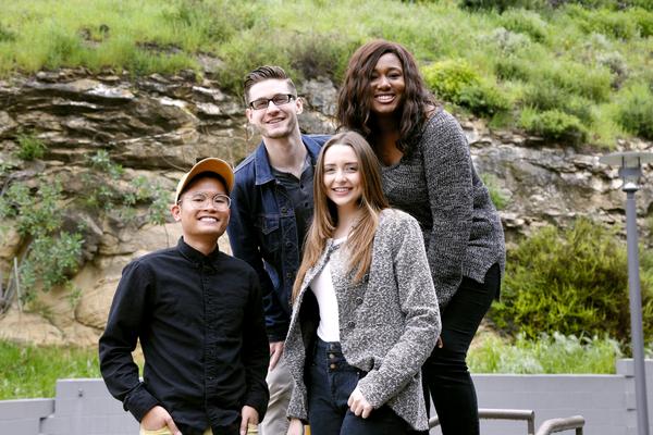 LCAD Scholarship recipients (top left to right) Trevor Giove, Sureya Davis, Ridan Arellano and Alexis Lanz.