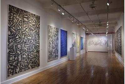 Installation view with works by Young Sup Han, Young Hie Nam and Sylvia Wald