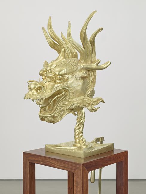 Ai Weiwei, Circle of Animals/Zodiac Heads: Gold (detail: Dragon), 2010, Bronze with gold patina, Dimensions variable.  Private Collection.  Images courtesy of Ai Weiwei.