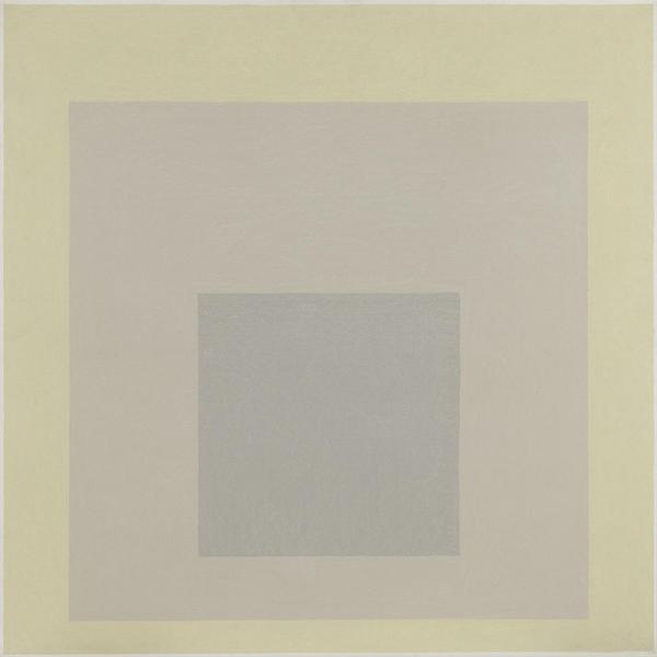 Josef Albers, Homage to the Square (It Seems), 1963, oil on panel, 39 7/8 x 40 inches.  Philadelphia Museum of Art: Gift of the Friends of the Philadelphia Museum of Art, 1968.  © 2019 The Josef and Anni Albers Foundation / Artists Rights Society (ARS), New York 