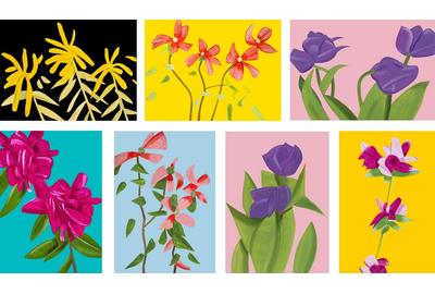 The Flowers Portfolio - original Alex Katz.  알렉스카츠.  