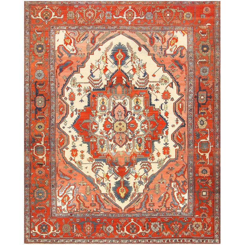 Antique Persian Serapi Rug 48231 by Nazmiyal