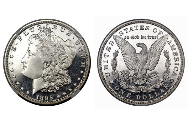 Example of a 1895 Morgan silver dollar