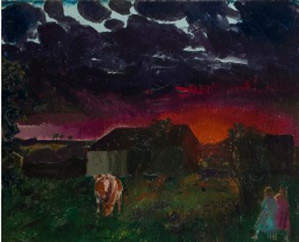 Collisart LLC: 'Red Sun' by George Bellows 1919 