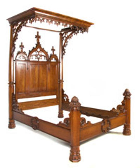 An exceptional Gothic revival bed sold for $7,930.