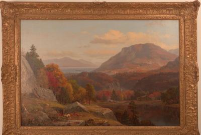 BENJAMIN F.  HAWLEY (AMERICAN, EARLY 20TH CENTURY) ( aka B.  F.  Hawley ) FALL LANDSCAPE Oil on canvas, 25 x 37.5 inches / Signed lower left