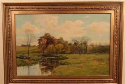 STREAM IN FALL LANDSCAPE 