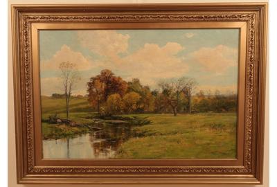 STREAM IN FALL LANDSCAPE 