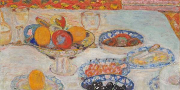 Pierre Bonnard, Fruit and Fruit Dishes (c.  1930).  Courtesy of the Cleveland Museum of Art.