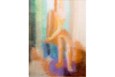 Seated Woman, Pastel #42