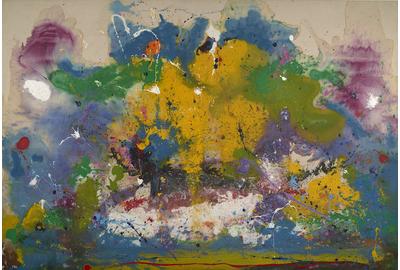 Frederick J.  Brown, In the Beginning, 1971, oil on canvas, 92 3/4 x 136 1/2 inches.  BROW-00065