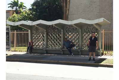 Edra Soto, Photo Documentation (Cement Bus Stop, San Juan, Puerto Rico), 2016.  