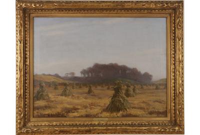 Edgar Spier Cameron (American 1862 – 1944): Autumnal Gloaming - Oil on canvas, 39.38 x 31.38 inches/Signed lower left