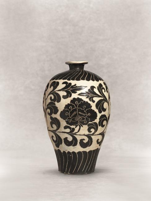 A Carved Cizhou ‘Peony’ Meiping Northern Song Dynasty (960-1127) 12 1/8 in.  high 