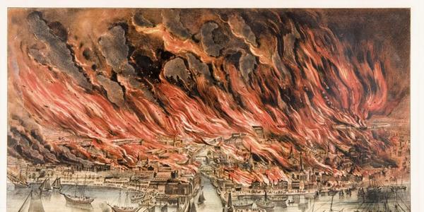 The Great Fire at Chicago, Octr.  8th.  1871., 1871.  Joslyn Art Museum, Gift of Conagra Brands