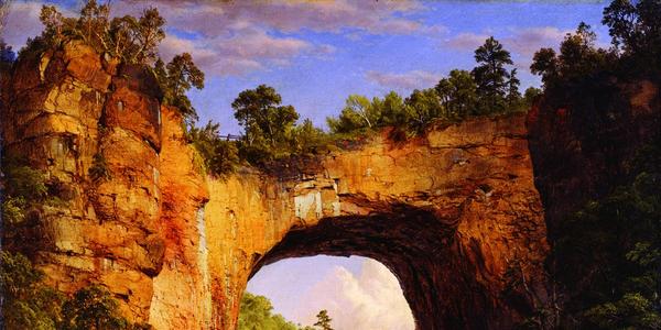 Frederic Edwin Church, The Natural Bridge, Virginia, 1852, oil on canvas, The Fralin Museum of Art at the University of Virginia, Gift of Thomas Fortune Ryan