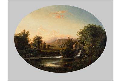 Robert S.  Duncanson (American, 1821–1872), Landscape with Waterfall, 1853, oil on canvas, Cincinnati Art Museum; Gift of The Procter & Gamble Company, 2003.58.