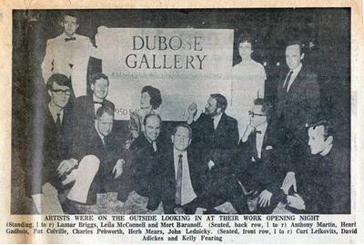 Clipping of Dubose Gallery Opening 