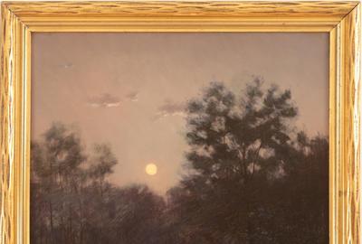 William Anderson Coffin (American, 1855 - 1925): Moonrise in May - Oil on canvas, 23.5 x 19.5 inches/Signed lower right 