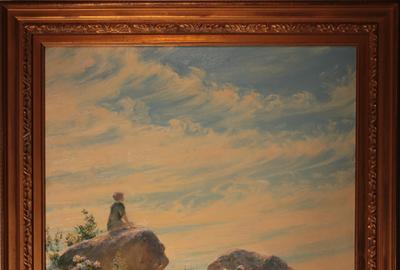 CHARLES COURTNEY CURRAN (AMERICAN 1861 - 1942) CLOUD SURF Oil on Board, 17 x 21.5 inches/Signed Lower left