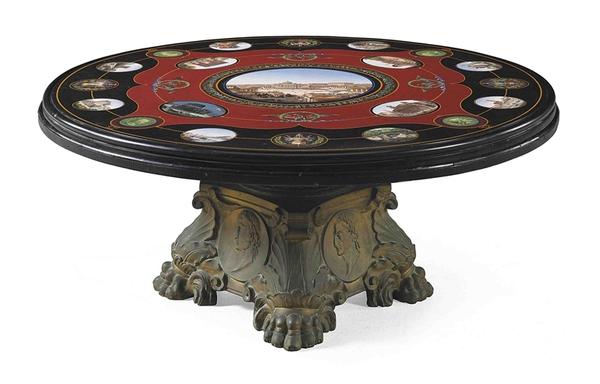 An Important Roman Micromosaic Table, By Michelangelo Barberi, Rome, dated 1851