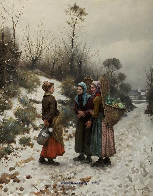 Daniel Ridway Knight - In Winter