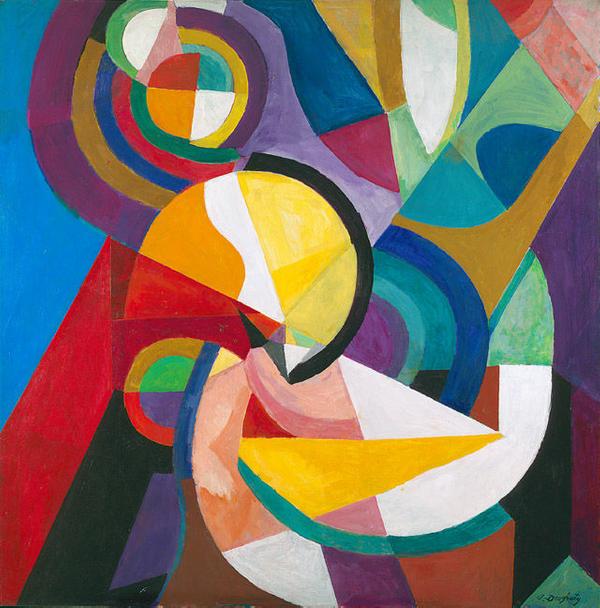 "Simultaneous," ca.  1965, oil on canvas, 50 x 50 inches