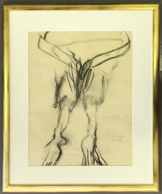 Original charcoal drawing by Willem de Kooning (Dutch/Am., 1904-1997), not a print or a multiple.