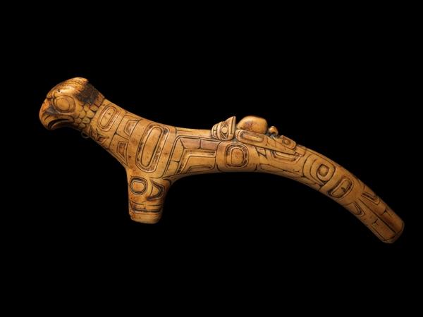  Antler Club, Tsimshian; Northern British Columbia, circa 1780-1810, caribou antler, length: 19 inches (Donald Ellis Gallery)