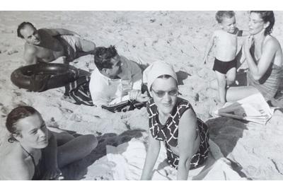 Juliet Kepes, Gyorgy Kepes, Connie Breuer and friends in Wellfleet, circa early 1960s.  Image courtesy of Julie Kepes Stone.